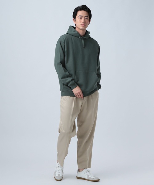 BAYFLOW(ベイフロー)の「ジェントルスウェットフーディ(パーカー・メンズ・ブラック/ベージュ/グレー/グリーン・MEDIUM/LARGE)」の8枚目の写真