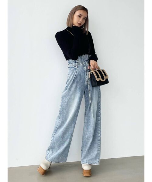 EMODA（エモダ）の「フェイクムートンフラップバッグ（ハンドバッグ・レディース・ブラック/ベージュ・FREE）」の22枚目の写真