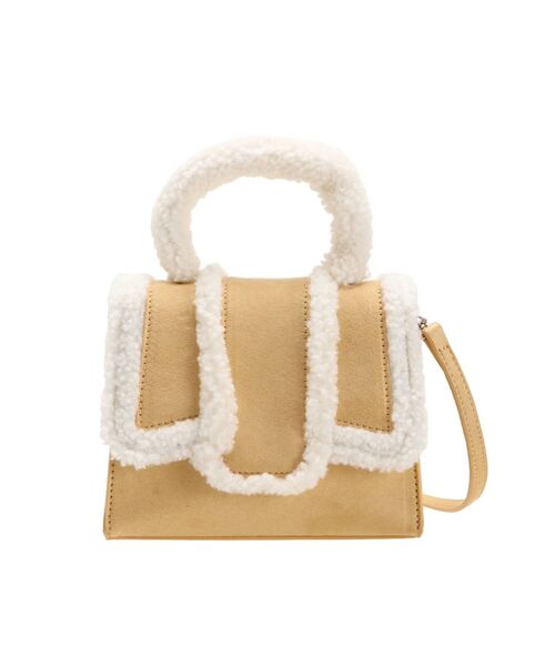 EMODA（エモダ）の「フェイクムートンフラップバッグ（ハンドバッグ・レディース・ブラック/ベージュ・FREE）」の17枚目の写真