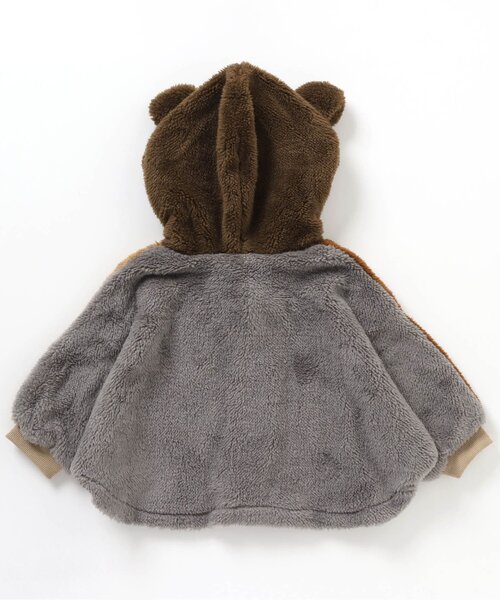 BREEZE（ブリーズ）の「ダッフルボアマント（おくるみ・キッズ・レインボー/ベージュ・80）」の7枚目の写真