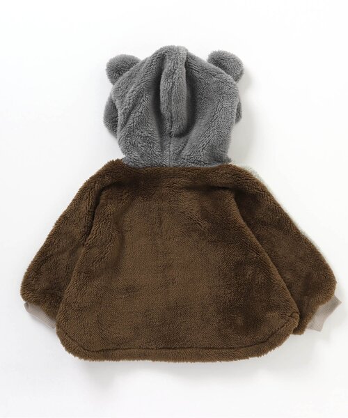 BREEZE（ブリーズ）の「ダッフルボアマント（おくるみ・キッズ・レインボー/ベージュ・80）」の12枚目の写真