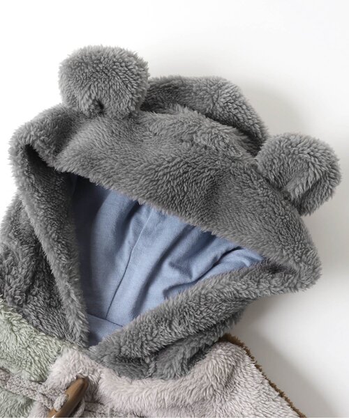 BREEZE（ブリーズ）の「ダッフルボアマント（おくるみ・キッズ・レインボー/ベージュ・80）」の3枚目の写真