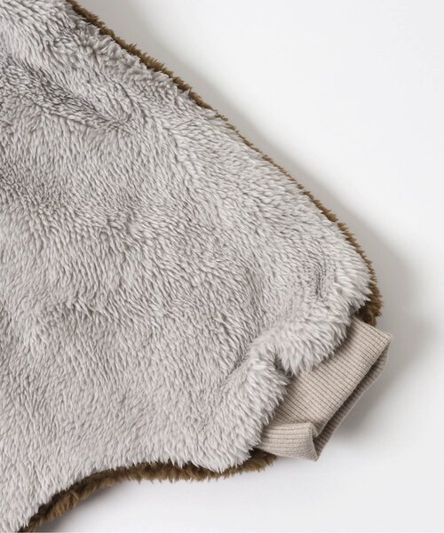 BREEZE（ブリーズ）の「ダッフルボアマント（おくるみ・キッズ・レインボー/ベージュ・80）」の6枚目の写真