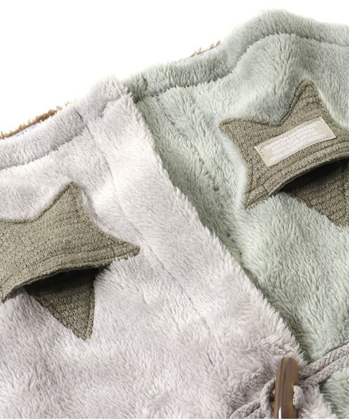 BREEZE（ブリーズ）の「ダッフルボアマント（おくるみ・キッズ・レインボー/ベージュ・80）」の10枚目の写真