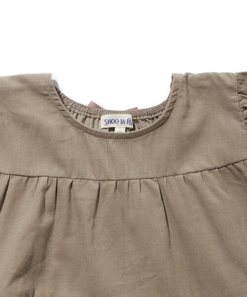 SHOO・LA・RUE（シューラルー）の「◆【90-130cm】コーデュロイティアードワンピ（ワンピース・キッズ・グレー/ブラウン系・11/13/09/10/12）」の6枚目の写真