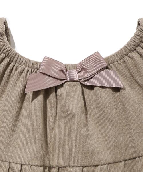 SHOO・LA・RUE（シューラルー）の「◆【90-130cm】コーデュロイティアードワンピ（ワンピース・キッズ・グレー/ブラウン系・11/13/09/10/12）」の10枚目の写真