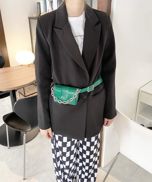 shopnikoniko(ショップニコニコ)の「編み込み 3way ミニショルダーバッグ(ショルダーバッグ・レディース・ブラック/グリーン/ホワイト・フリー)」の6枚目の写真