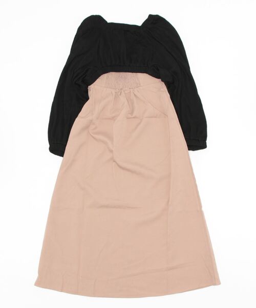 one way（ワンウェイ）の「ショートボレロ付キャミワンピース（ワンピース・レディース・ブラック/ベージュ・FREE）」の3枚目の写真