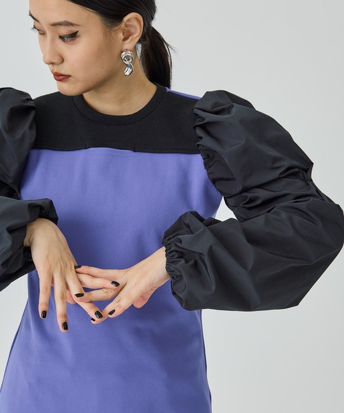 UNITED TOKYO（ユナイテッドトウキョウ）の「アームボリュームカットソー（Tシャツ/カットソー・レディース・ブラック/パープル/その他2・FREE）」の20枚目の写真