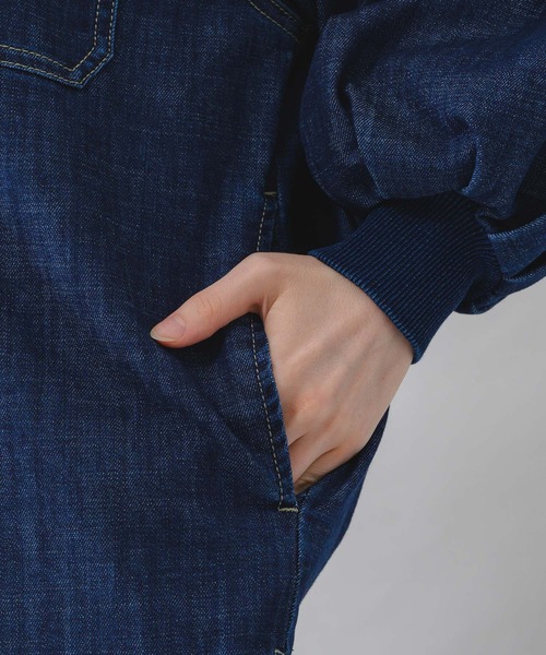 Paradise Picnic（パラダイスピクニック）の「CYAN ワイドスリーブデニムシャツジャケット（デニムジャケット・レディース・ネイビー/ブルー・FREE）」の17枚目の写真
