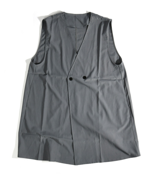 ますぽんさま専用。UpcycleLino ノーカラー ビッグシルエット ベスト ますぽんさま専用。UpcycleLino ノーカラー ビッグシルエット ベスト