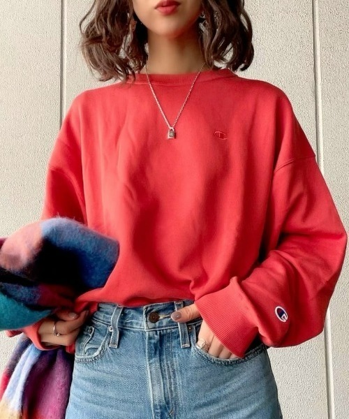 00s Champion 無地スウェット トレーナー 目無し Champion トレーナー スウェット 「Champion」無地クルーネック