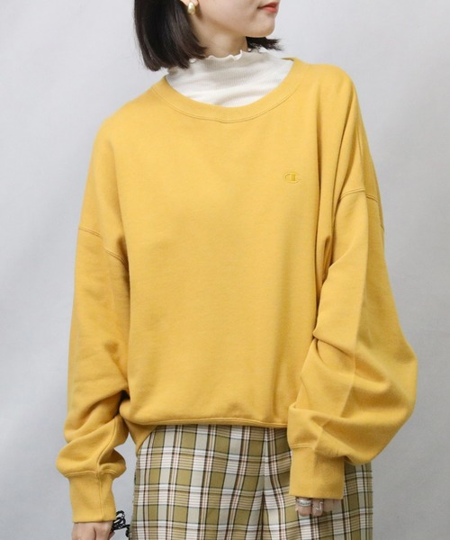 Champion(チャンピオン)の「【Champion】無地クルースウェット(スウェット・レディース・ブラック/オフホワイト/グリーン/ロイヤルブルー/オレンジ/レッド/ピンク/ホワイト/ブルー・M/L)」の20枚目の写真