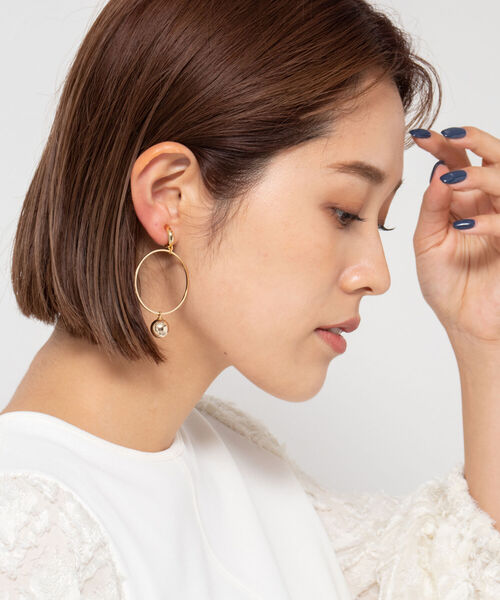 NOLLEY’S Sophi（ノーリーズソフィ）の「リングボールイヤリング（イヤリング・レディース・シルバー/ゴールド・FREE）」の3枚目の写真
