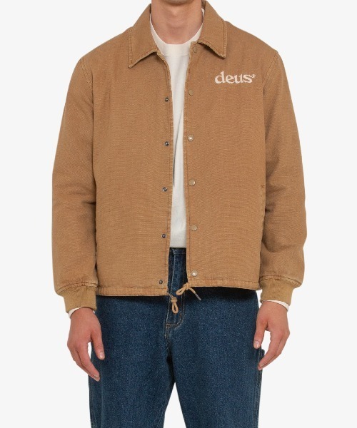 DEUS EX MACHINA(デウスエクスマキナ)の「RECORDS CANVAS COACH JACKET(ブルゾン・メンズ・ブラック/ブルー/ブラウン・XS/S/M/L/XL)」の2枚目の写真