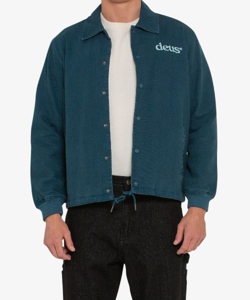 DEUS EX MACHINA(デウスエクスマキナ)の「RECORDS CANVAS COACH JACKET(ブルゾン・メンズ・ブラック/ブルー/ブラウン・XS/S/M/L/XL)」の3枚目の写真