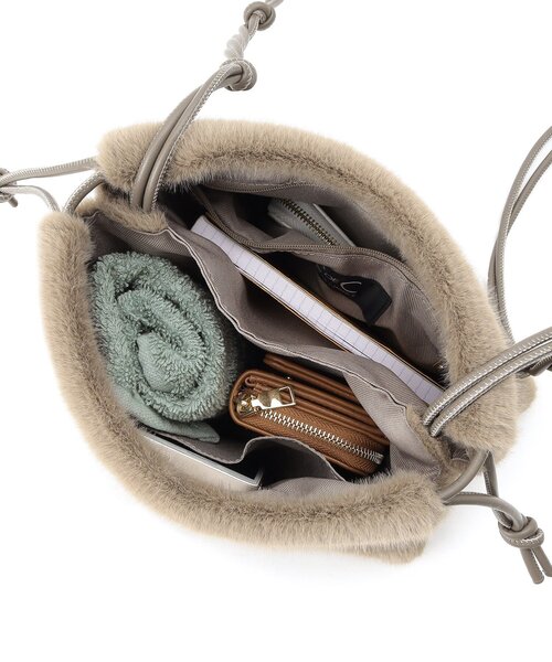 【otonaMUSE12月号掲載】【2WAY】ファーバケットバッグ