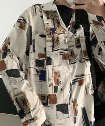 Auntie Rosa | ベルト付総柄シャツ(シャツ/ブラウス)