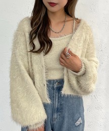 apres jour mignon | シャギーカーディガン+キャミソールセット【ZOZOTOWN限定アイテム】(カーディガン/ボレロ)