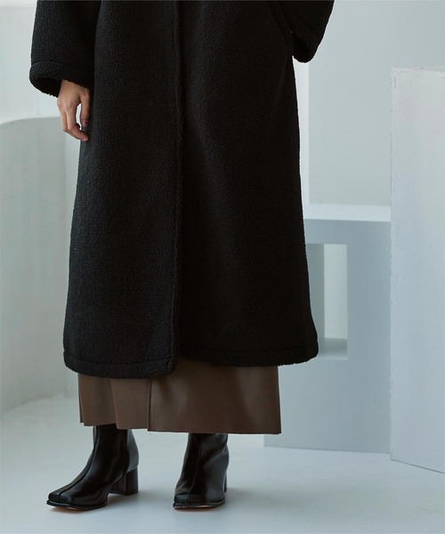 miette（ミエット）の「ボアステンカラーロングコート（ステンカラーコート・レディース・ブラウン/ブラック・FREE）」の18枚目の写真