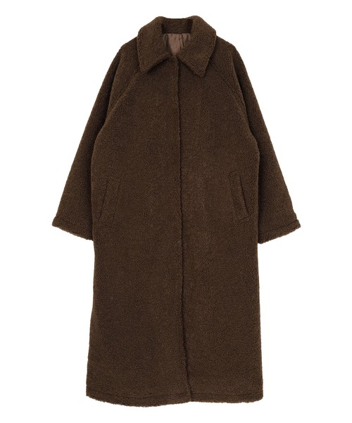 miette（ミエット）の「ボアステンカラーロングコート（ステンカラーコート・レディース・ブラウン/ブラック・FREE）」の8枚目の写真