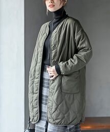 裏フリースキルトジャケット