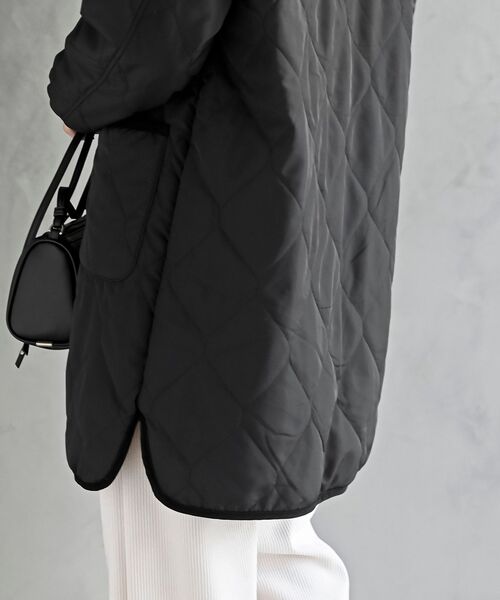 rps（アールピーエス）の「裏フリースキルトジャケット（その他アウター・レディース・ブラック/グレイッシュベージュ/カーキ・M/フリー）」の5枚目の写真