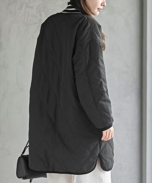 rps（アールピーエス）の「裏フリースキルトジャケット（その他アウター・レディース・ブラック/グレイッシュベージュ/カーキ・M/フリー）」の6枚目の写真