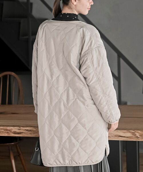 rps（アールピーエス）の「裏フリースキルトジャケット（その他アウター・レディース・ブラック/グレイッシュベージュ/カーキ・M/フリー）」の15枚目の写真