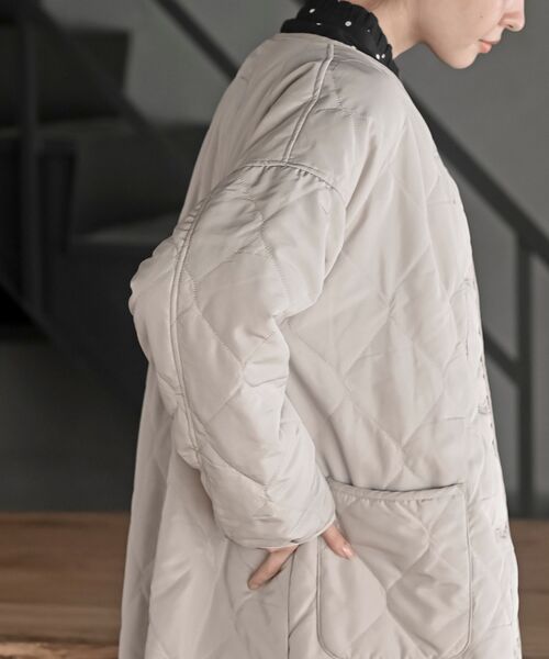 rps（アールピーエス）の「裏フリースキルトジャケット（その他アウター・レディース・ブラック/グレイッシュベージュ/カーキ・M/フリー）」の16枚目の写真