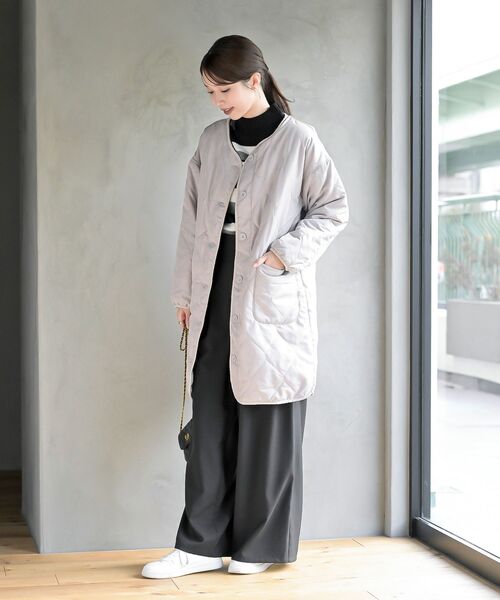 rps（アールピーエス）の「裏フリースキルトジャケット（その他アウター・レディース・ブラック/グレイッシュベージュ/カーキ・M/フリー）」の17枚目の写真