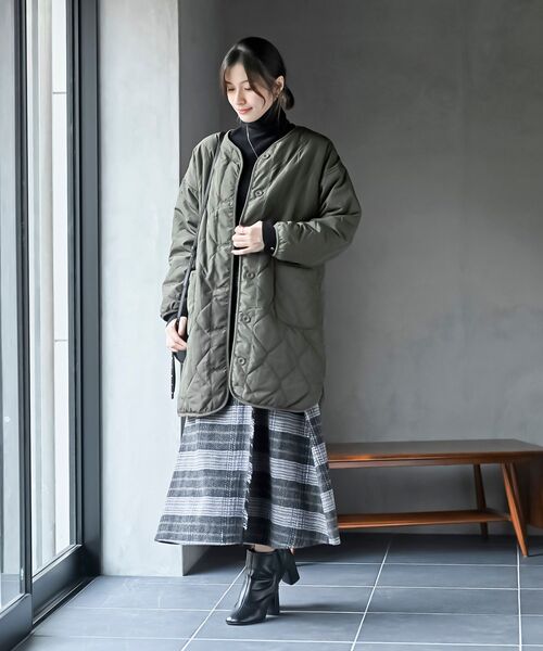 rps（アールピーエス）の「裏フリースキルトジャケット（その他アウター・レディース・ブラック/グレイッシュベージュ/カーキ・M/フリー）」の18枚目の写真