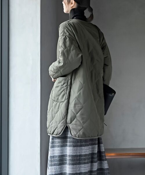 rps（アールピーエス）の「裏フリースキルトジャケット（その他アウター・レディース・ブラック/グレイッシュベージュ/カーキ・M/フリー）」の19枚目の写真