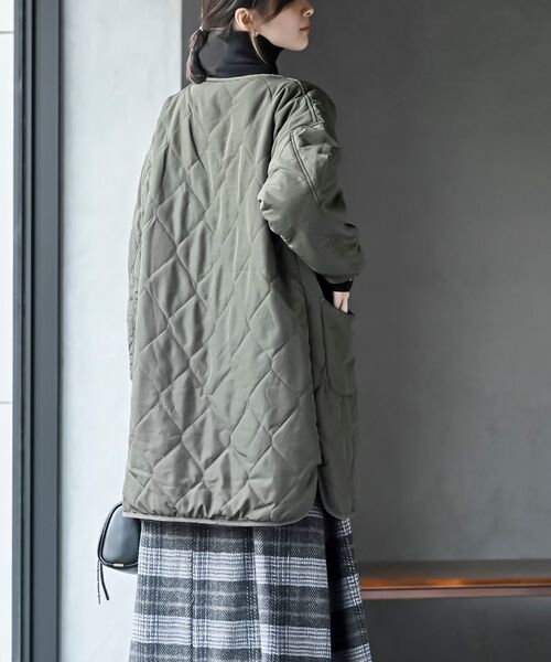 rps（アールピーエス）の「裏フリースキルトジャケット（その他アウター・レディース・ブラック/グレイッシュベージュ/カーキ・M/フリー）」の20枚目の写真