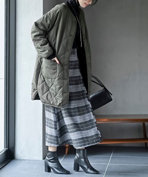 rps（アールピーエス）の「裏フリースキルトジャケット（その他アウター・レディース・ブラック/グレイッシュベージュ/カーキ・M/フリー）」の21枚目の写真