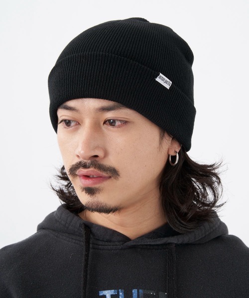 Ocean Pacific(オーシャンパシフィック)の「【OP:オーピー】ニットキャップ ビーニー ニット帽 ユニセックス 無地 親子でお揃い スキー スノボー(ニットキャップ/ビーニー・メンズ・ホワイト/ライトグレー/ブラック/ネイビー/ブルー/ブラウン/グレー・FREE)」の8枚目の写真