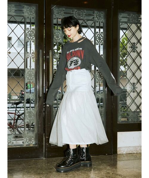 jouetie(ジュエティ)の「ダメージグランジロンT(Tシャツ/カットソー・レディース・ブルー/オフホワイト/ブラック・MEDIUM)」の10枚目の写真