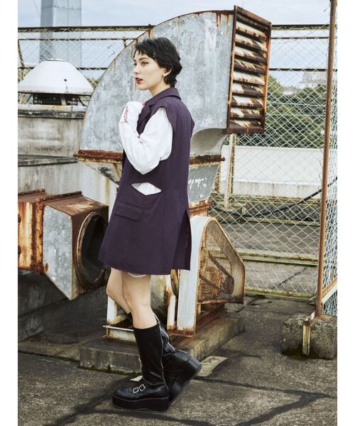 jouetie(ジュエティ)の「ダメージグランジロンT(Tシャツ/カットソー・レディース・ブルー/オフホワイト/ブラック・MEDIUM)」の20枚目の写真