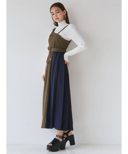 MURUA(ムルーア)の「ワイドリブタイトニット(ニット/セーター・レディース・アイボリー/ブラック/グリーン/ブルー・FREE)」の7枚目の写真