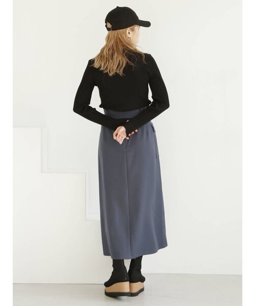 MURUA(ムルーア)の「ワイドリブタイトニット(ニット/セーター・レディース・アイボリー/ブラック/グリーン/ブルー・FREE)」の15枚目の写真