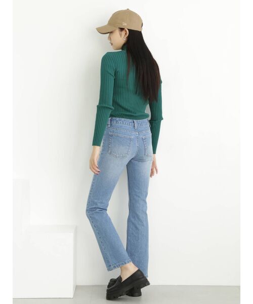 MURUA(ムルーア)の「ワイドリブタイトニット(ニット/セーター・レディース・アイボリー/ブラック/グリーン/ブルー・FREE)」の19枚目の写真