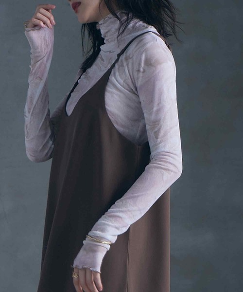 RANAN(ラナン)の「シアータイダイハイネックカットソー(Tシャツ/カットソー・レディース・ピンク/グリーン・M/L/LL)」の6枚目の写真