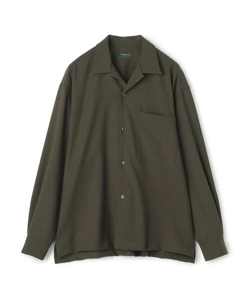 TOMORROWLAND (トゥモローランド)の「ポリエステルウール オープンカラーシャツ(シャツ/ブラウス・メンズ・グレー/ブラック/グリーン/キャメル・XS/S/M)」の1枚目の写真