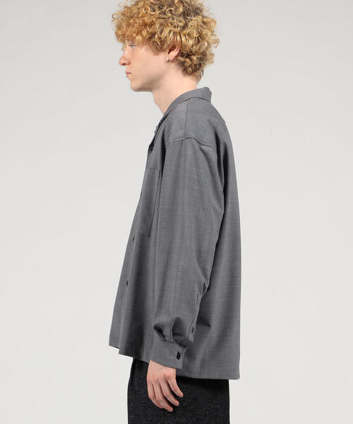 TOMORROWLAND (トゥモローランド)の「ポリエステルウール オープンカラーシャツ(シャツ/ブラウス・メンズ・グレー/ブラック/グリーン/キャメル・XS/S/M)」の10枚目の写真