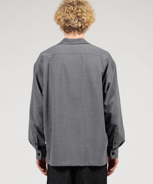 TOMORROWLAND (トゥモローランド)の「ポリエステルウール オープンカラーシャツ(シャツ/ブラウス・メンズ・グレー/ブラック/グリーン/キャメル・XS/S/M)」の11枚目の写真