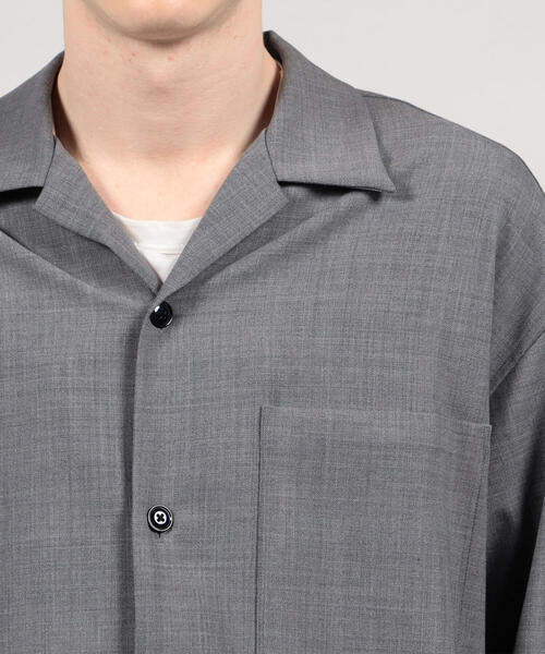 TOMORROWLAND (トゥモローランド)の「ポリエステルウール オープンカラーシャツ(シャツ/ブラウス・メンズ・グレー/ブラック/グリーン/キャメル・XS/S/M)」の16枚目の写真