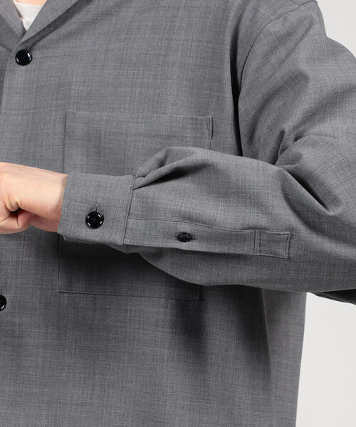 TOMORROWLAND (トゥモローランド)の「ポリエステルウール オープンカラーシャツ(シャツ/ブラウス・メンズ・グレー/ブラック/グリーン/キャメル・XS/S/M)」の17枚目の写真