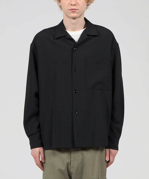 TOMORROWLAND (トゥモローランド)の「ポリエステルウール オープンカラーシャツ(シャツ/ブラウス・メンズ・グレー/ブラック/グリーン/キャメル・XS/S/M)」の21枚目の写真