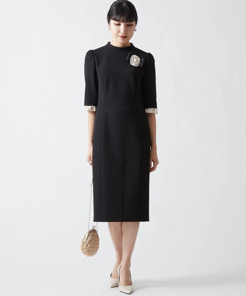 Tiara(ティアラ)の「タイトクラシカルワンピース(ワンピース・レディース・ネイビー/ブラック・M/S/L)」の2枚目の写真
