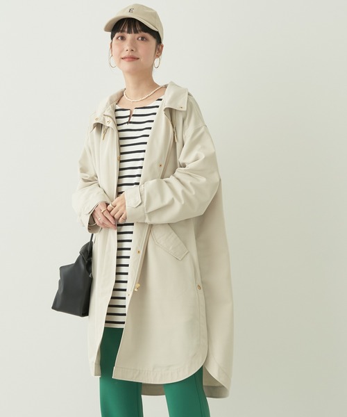 earth music&ecology(アースミュージックアンドエコロジー)の「モッズコート(モッズコート・レディース・カーキ/ホワイト系その他2・FREE)」の2枚目の写真